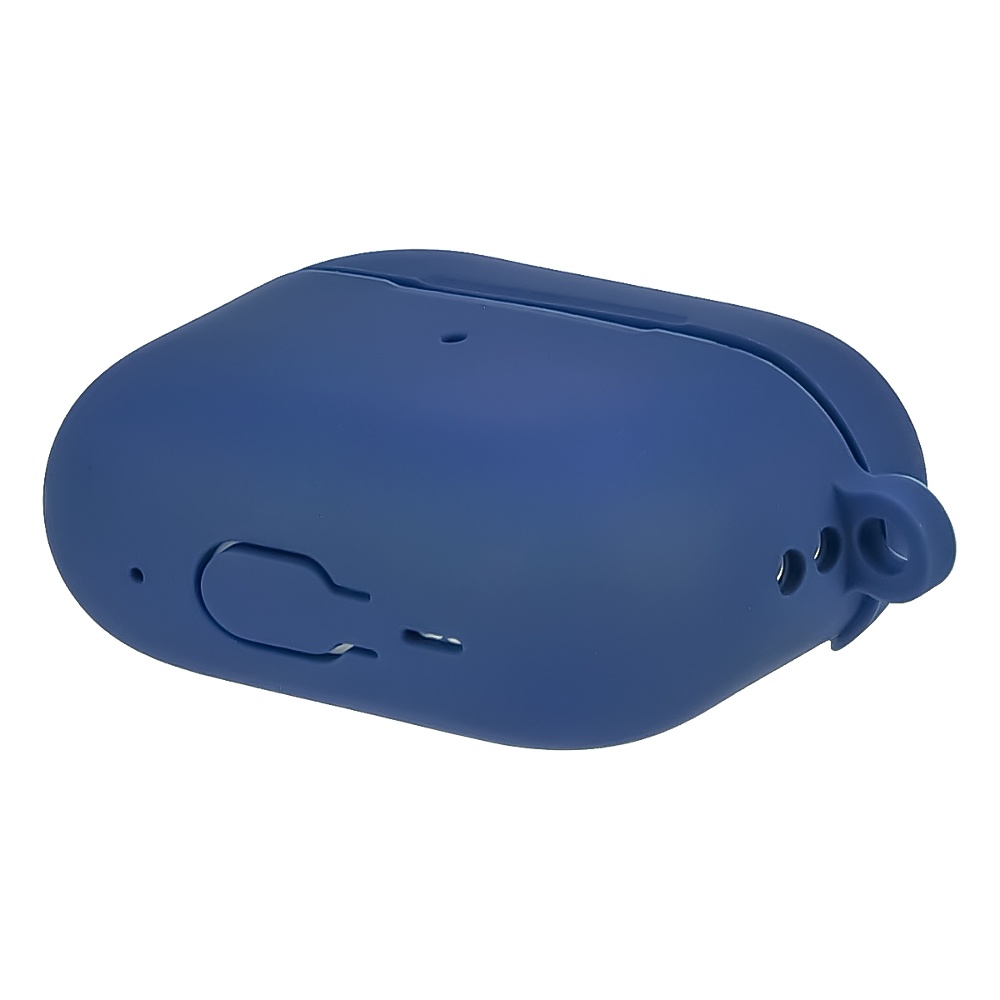 Чехол силиконовый с карабином для Apple AirPods Pro 2 цвет  07 темно-синий Люкс