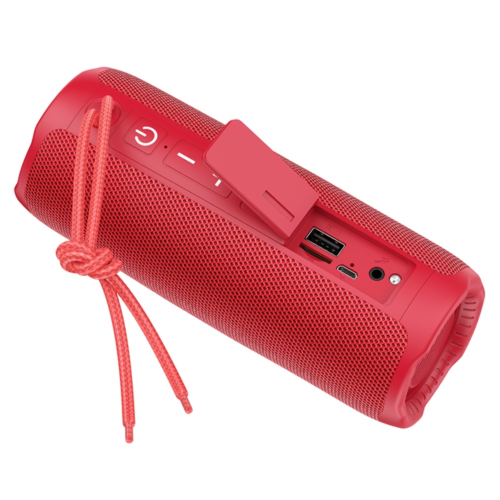 Портативная Bluetooth колонка Hoco HC16 TWS с LED подсветкой red