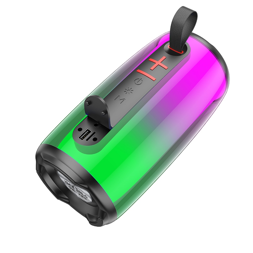 Портативная Bluetooth колонка Hoco HC18 TWS с LED подсветкой black
