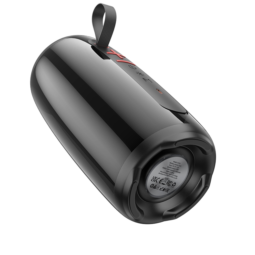 Портативная Bluetooth колонка Hoco HC18 TWS с LED подсветкой black