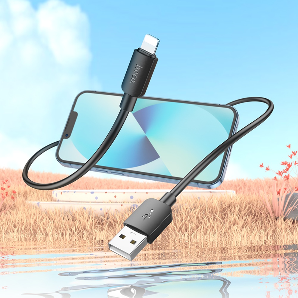 Кабель Hoco X96 USB to Lightning 1m black