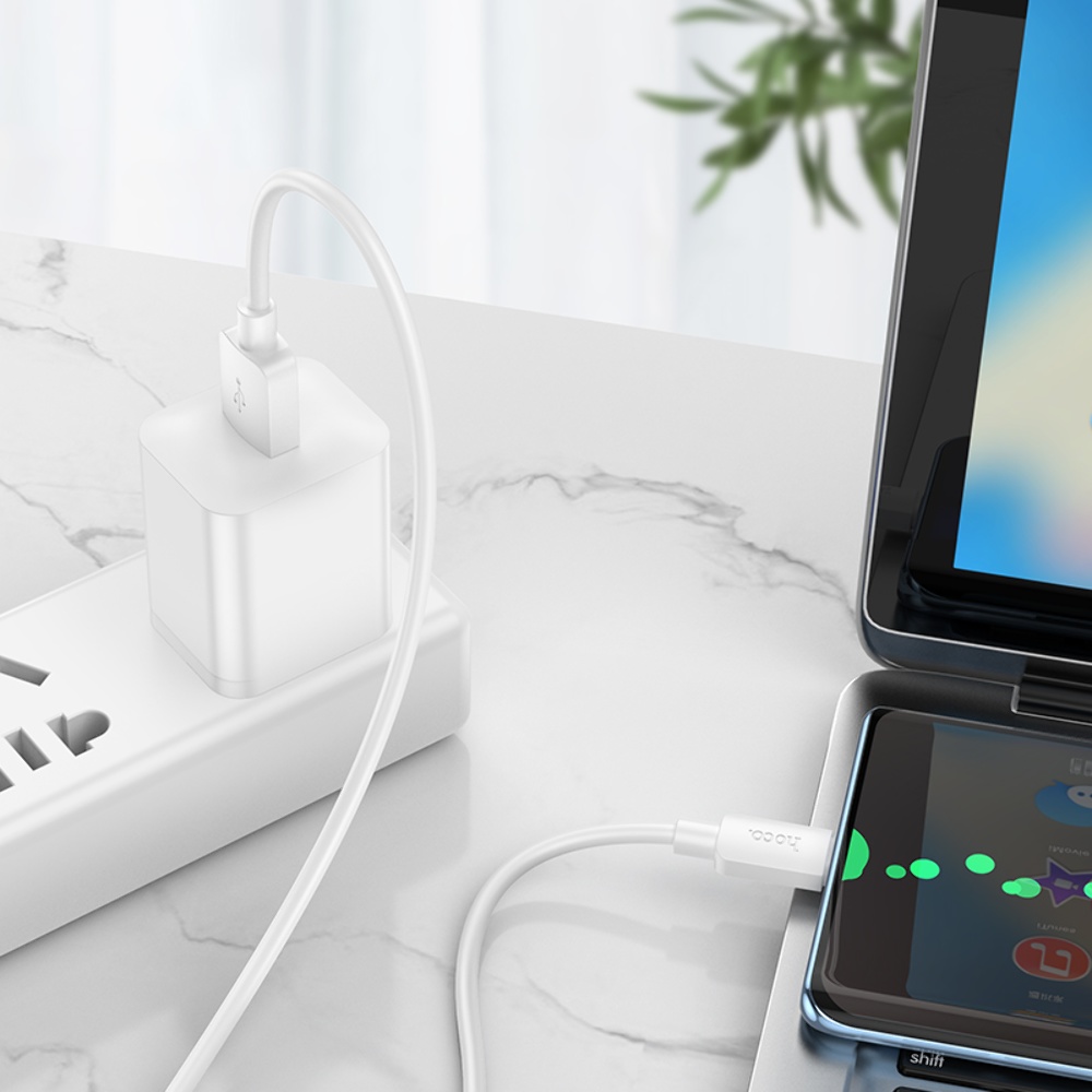 Кабель Hoco X96 USB to Type-C QC 27W 1m white