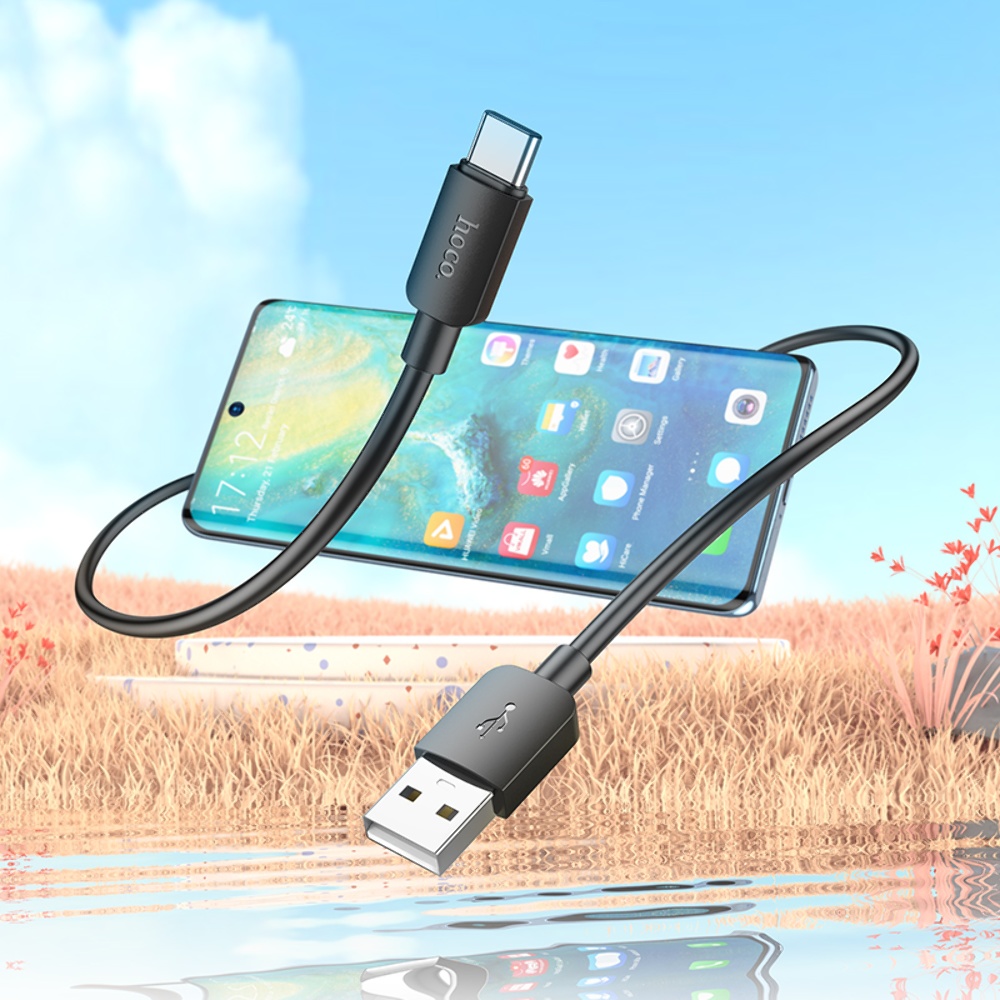 Кабель Hoco X96 USB to Type-C QC 27W 1m black