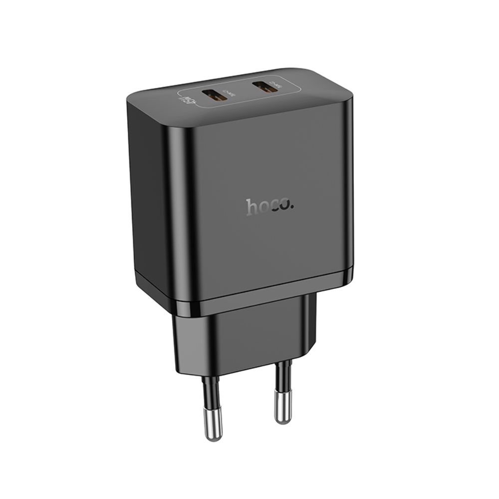 Сетевое зарядное устройство Hoco N35 2 Type-C PD 45W черное