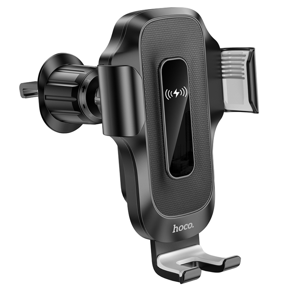 Автодержатель Hoco HW2 с беспроводной зарядкой 15W black