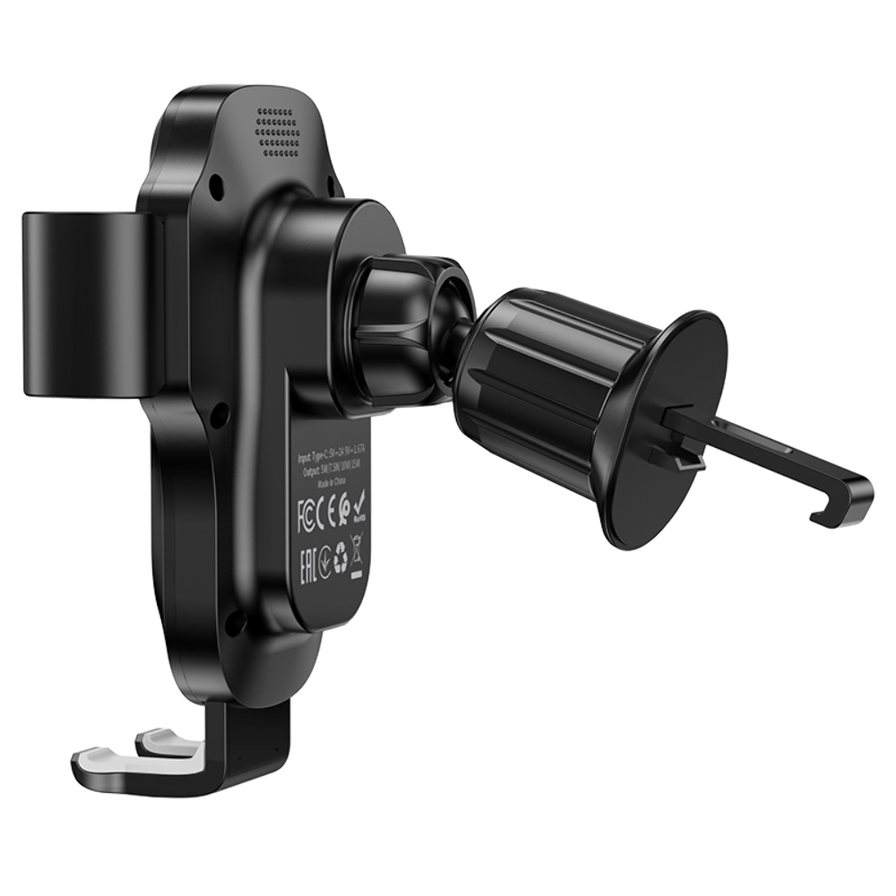 Автодержатель Hoco HW2 с беспроводной зарядкой 15W black