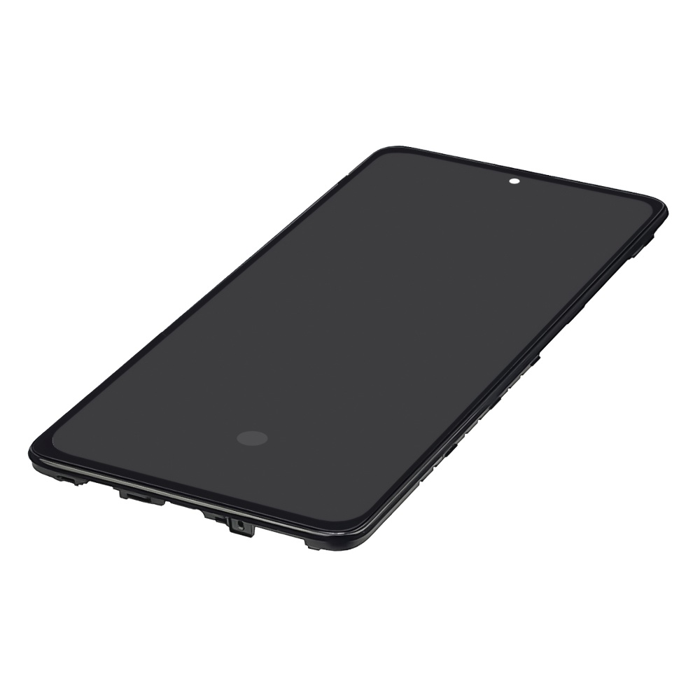 Дисплей для Samsung A515 Galaxy A51 (2020) с чёрным тачскрином и корпусной рамкой 6.43““ OLED