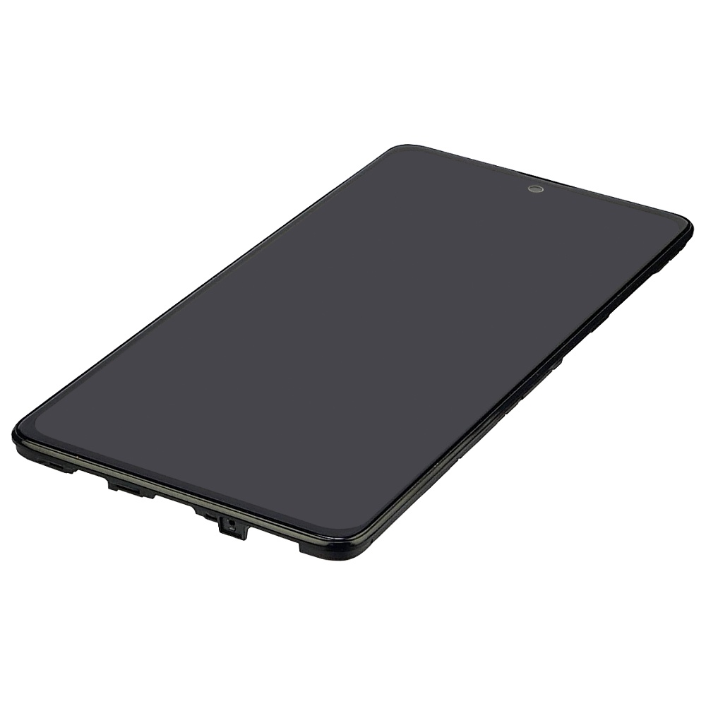 Дисплей для Samsung A715 Galaxy A71 (2020) с чёрным тачскрином и чёрной корпусной рамкой OLED
