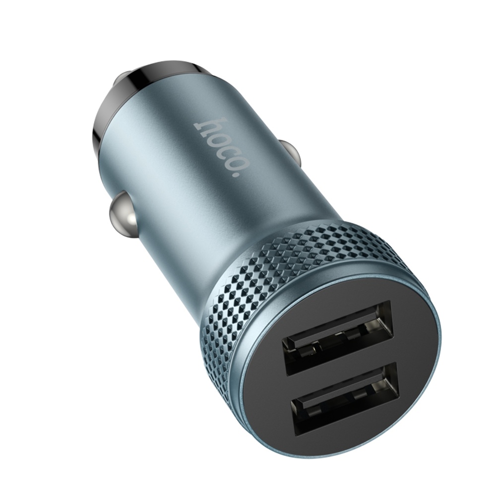 Автомобильное зарядное устройство Hoco Z49 2 USB серое