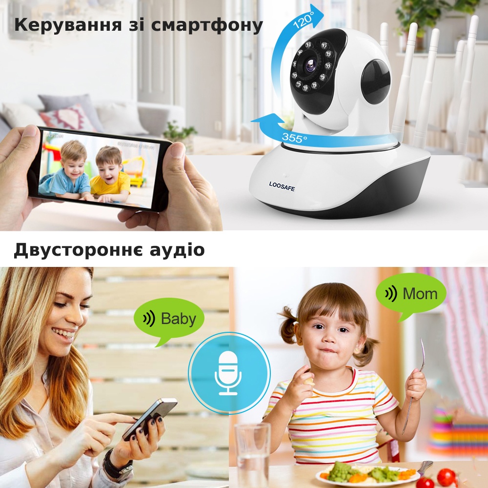IP-камера видеонаблюдения Loosafe 130844-F3 белая