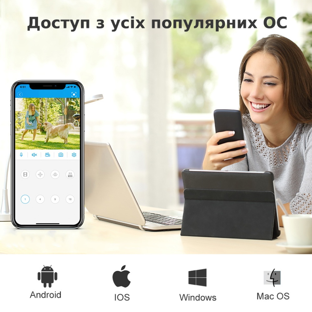 Комплект видеонаблюдения Loosafe 131211-LS-N 4CH 4 IP камеры и NVR видеорегистратор белый