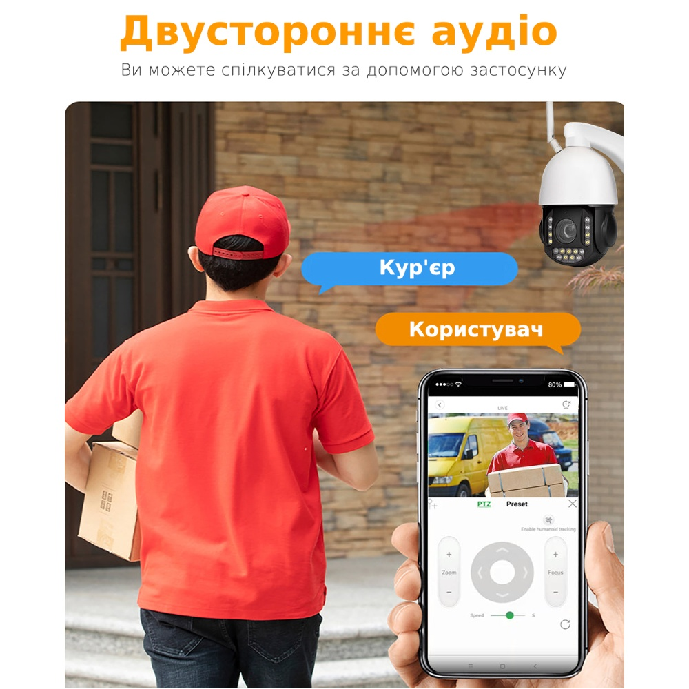IP-камера видеонаблюдения Loosafe 131449-848 48X Zoom белая