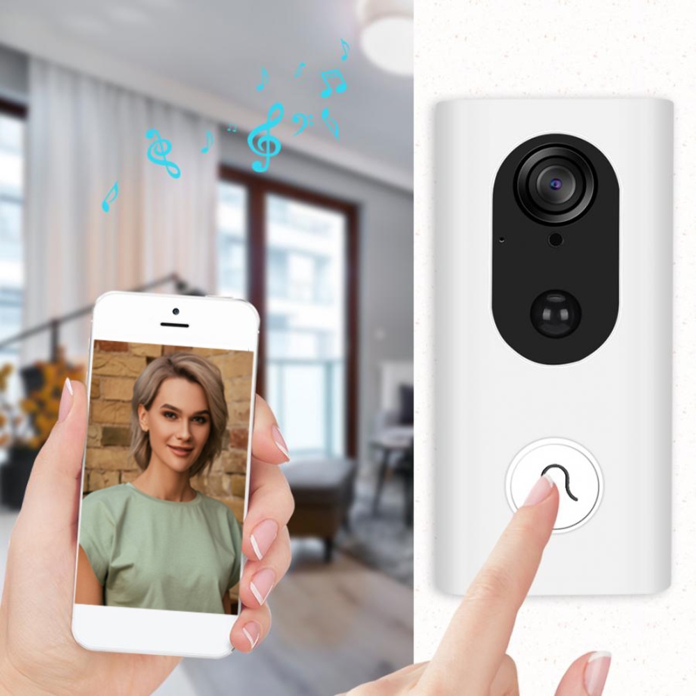 IP-камера видеодомофон Loosafe LS-ML10 Door bell белая