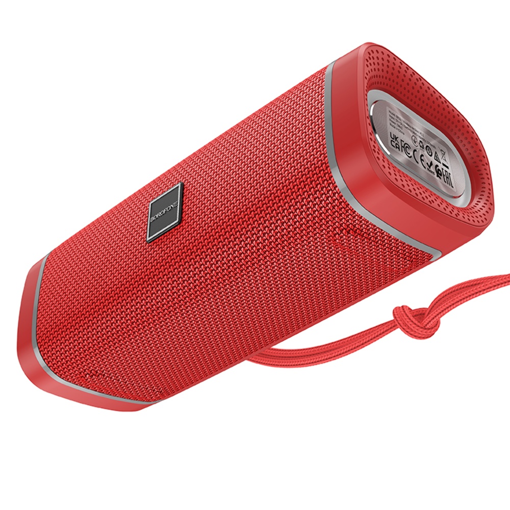 Портативная Bluetooth колонка Borofone BR32 с LED подсветкой red