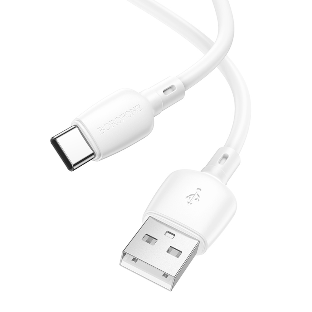 Кабель Borofone BX93 USB to Type-C QC 27W 1m white