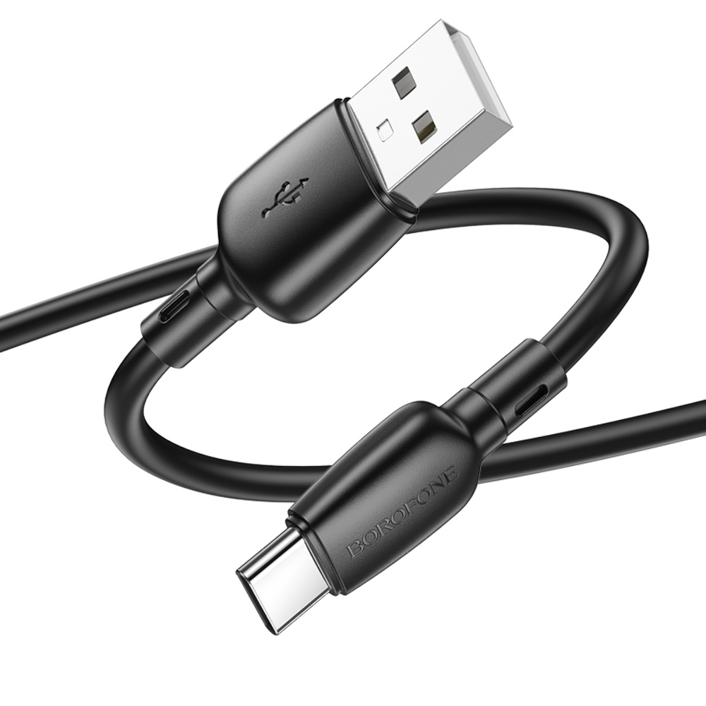Кабель Borofone BX93 USB to Type-C QC 27W 1m black