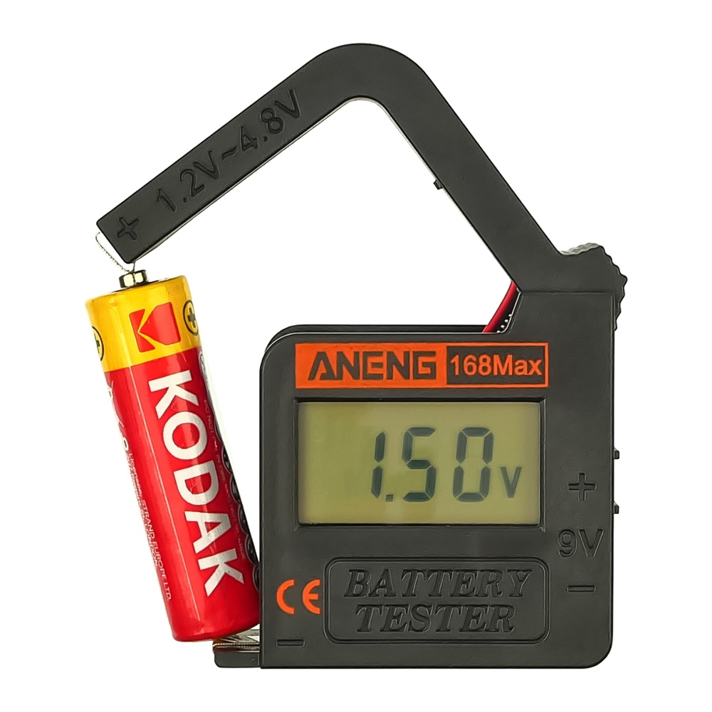 Тестер батареек и аккумуляторов Aneng 168 Max с ЖК дисплеем (1.2V~4.8V, 9V)