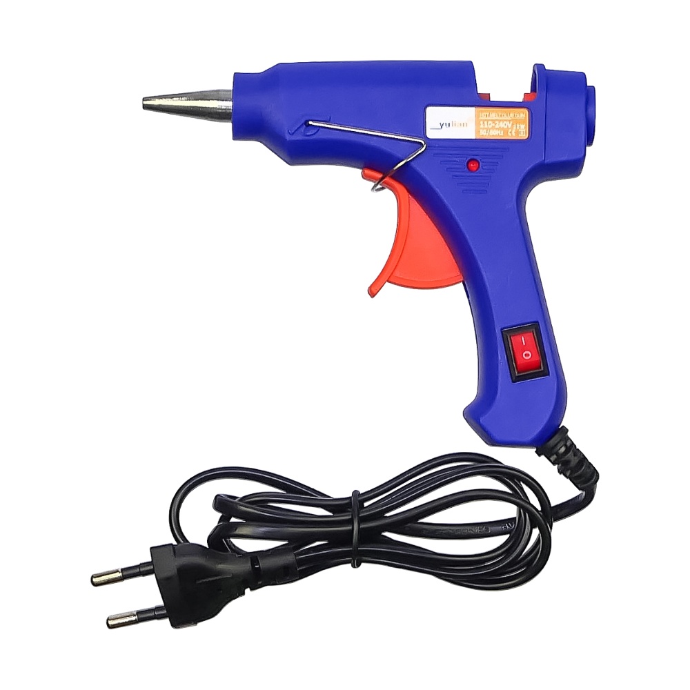 Термоклеевой пистолет Yulian YL-266 (220V, 20W, сопло d=2mm, клей d=7mm)