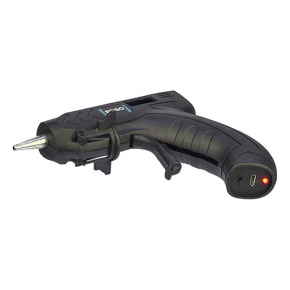 Термоклеевой пистолет Fogo с аккумулятором 1800 mAh (15W, сопло d=2mm, клей d=7mm)