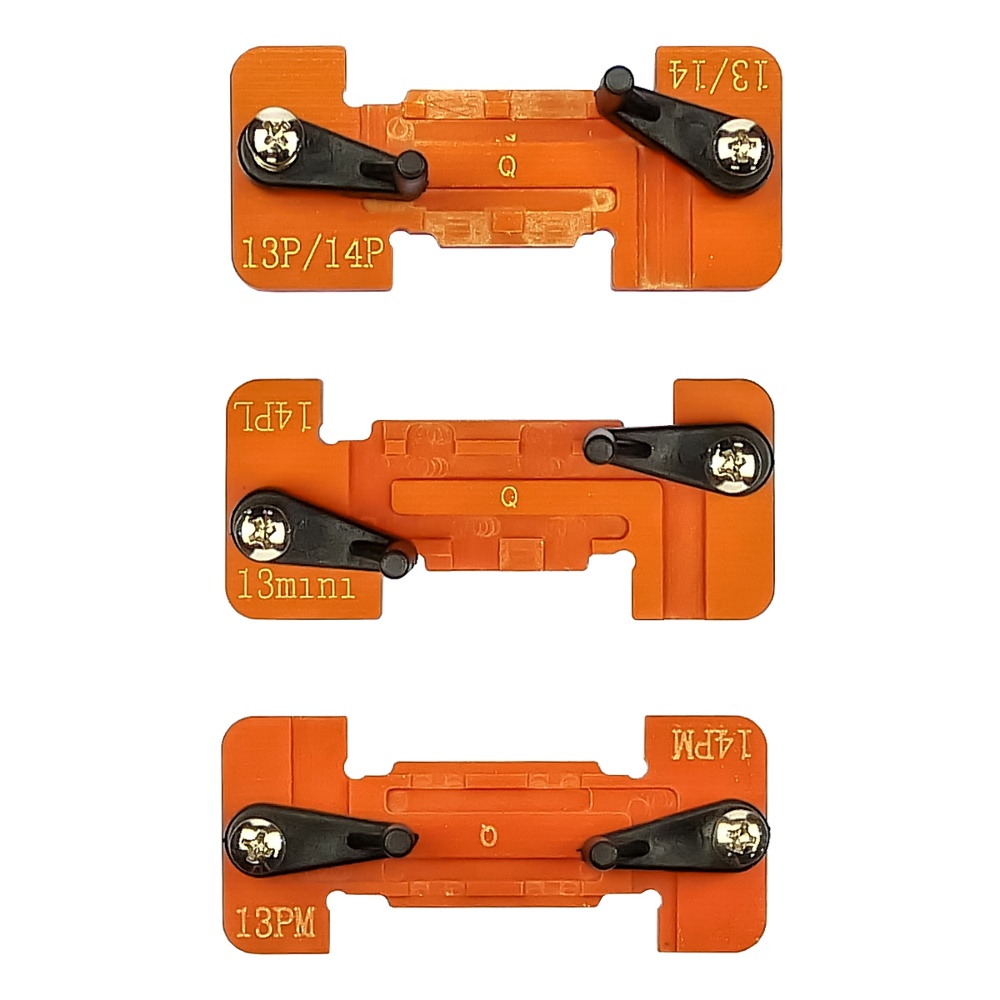 Комплект держателей QianLi Macaron Fixing Board (13-14), для точечной сварки аккумуляторов iPhone 13-14 Pro Max