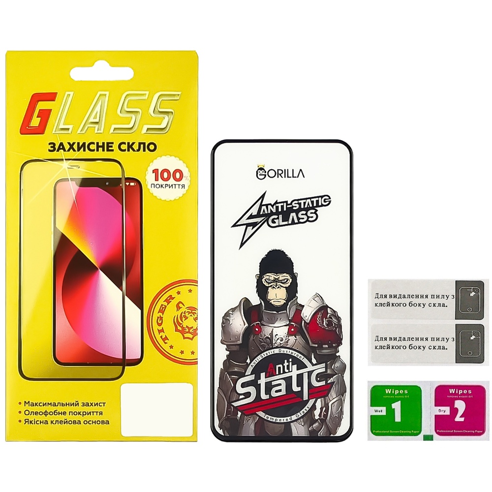 Защитное стекло для Samsung A546 A54 Full Glue Anti-Static (0.3 мм, чёрное)