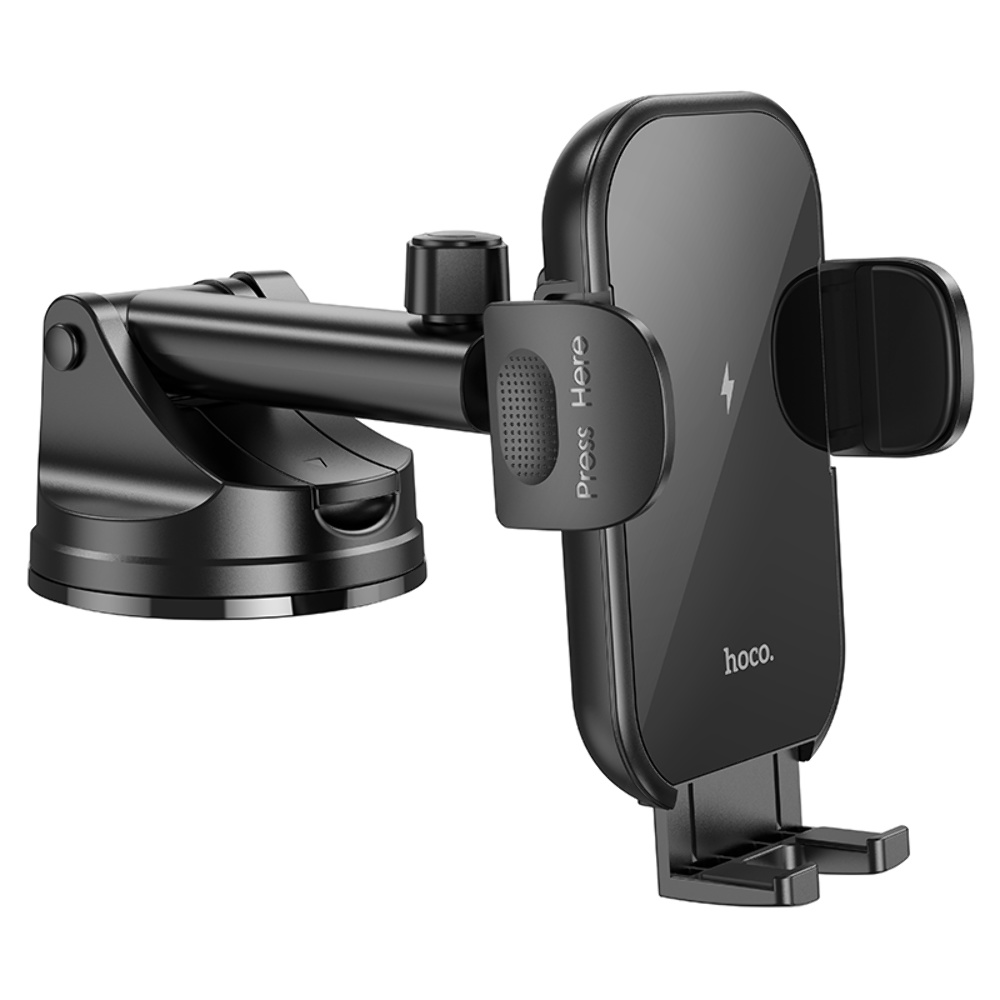 Автодержатель Hoco HW5 с беспроводной зарядкой 15W black