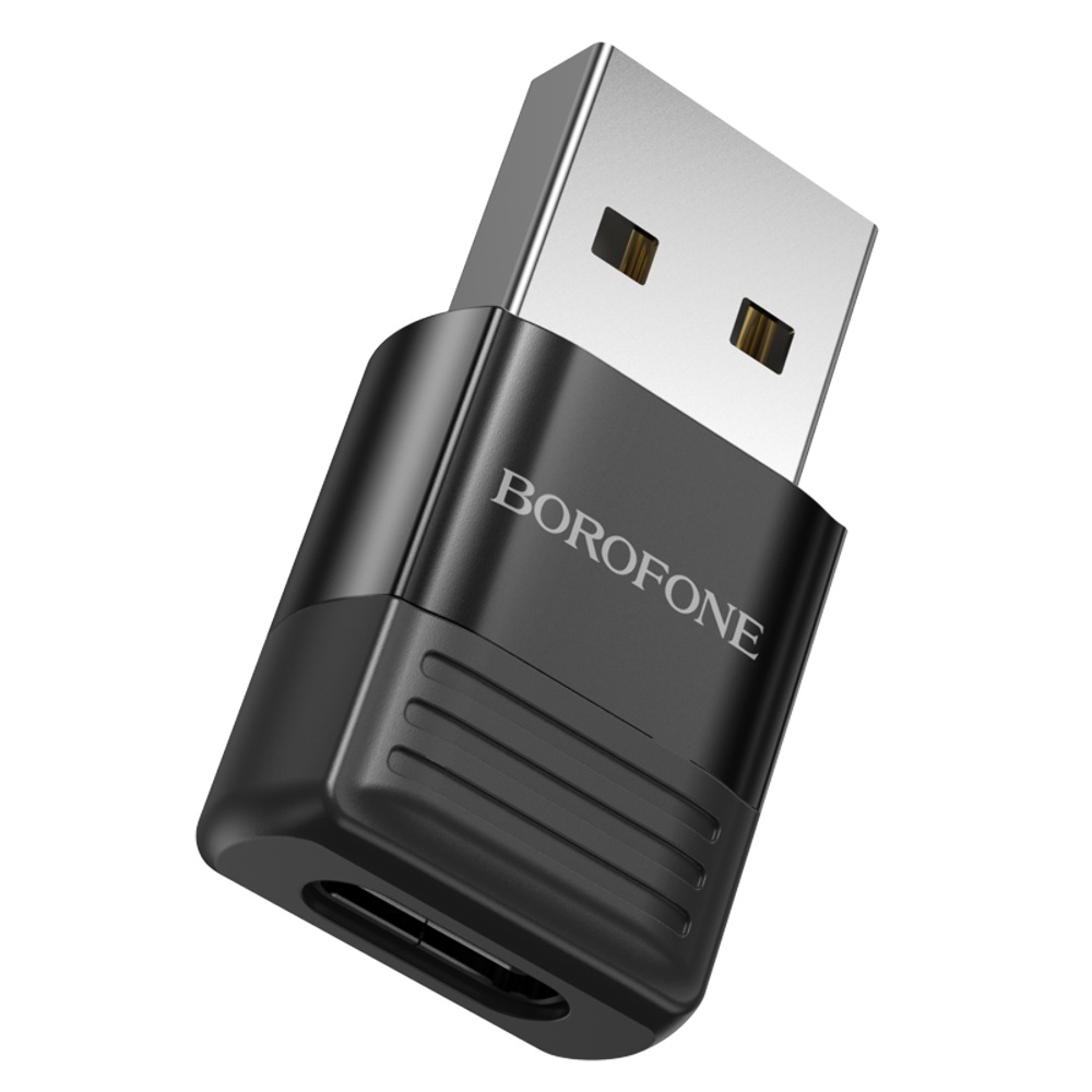 Адаптер переходник Borofone BV18 Type-C to USB 2.0 черный
