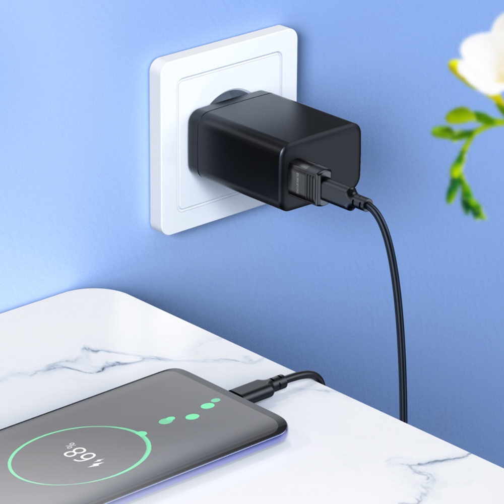 Адаптер переходник Borofone BV18 Type-C to USB 2.0 черный