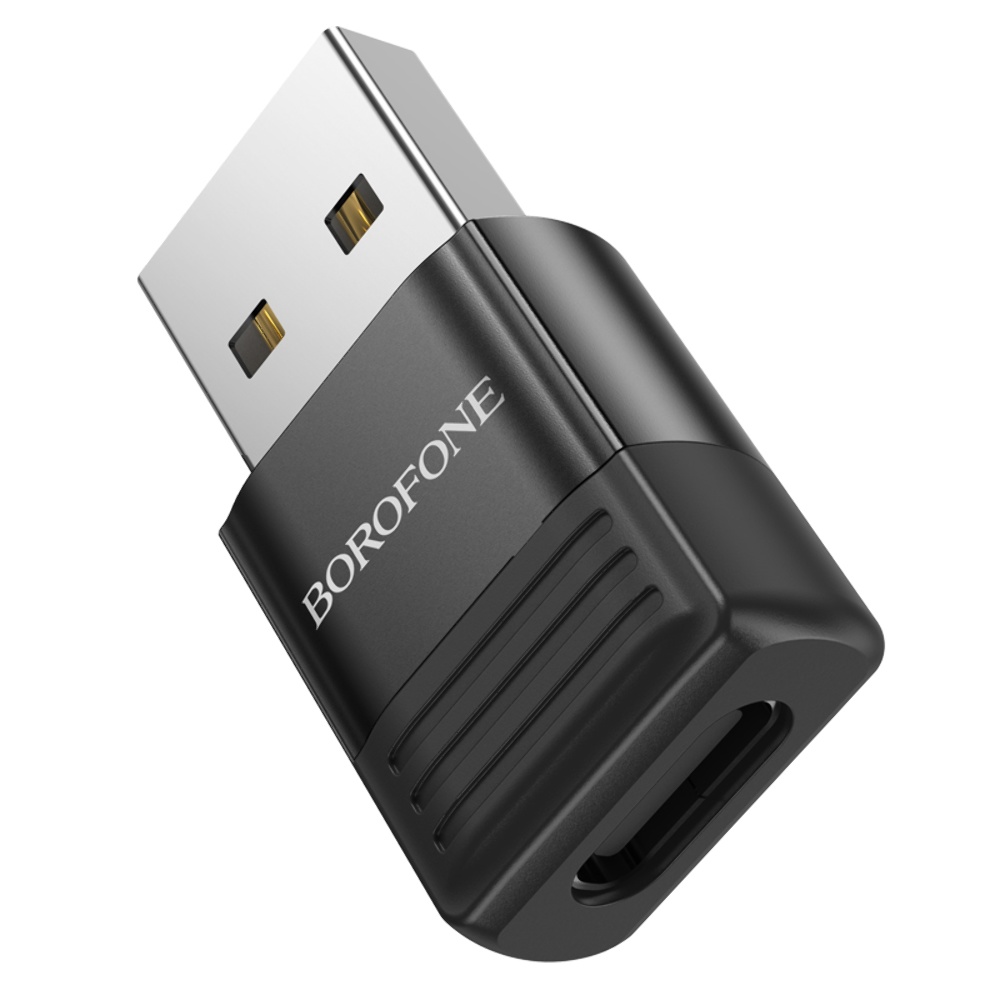 Адаптер переходник Borofone BV18 Type-C to USB 2.0 черный