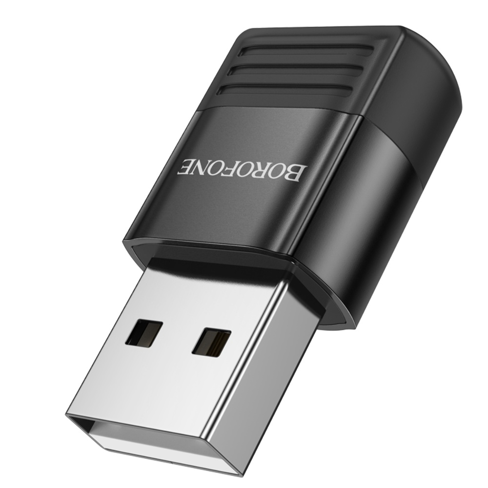 Адаптер переходник Borofone BV18 Type-C to USB 2.0 черный