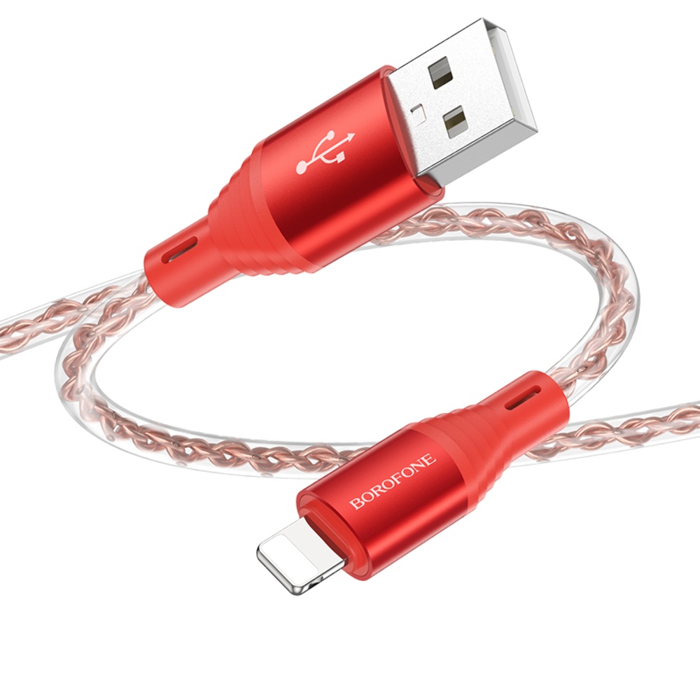 Кабель Borofone BX96 USB to Lightning 1m red