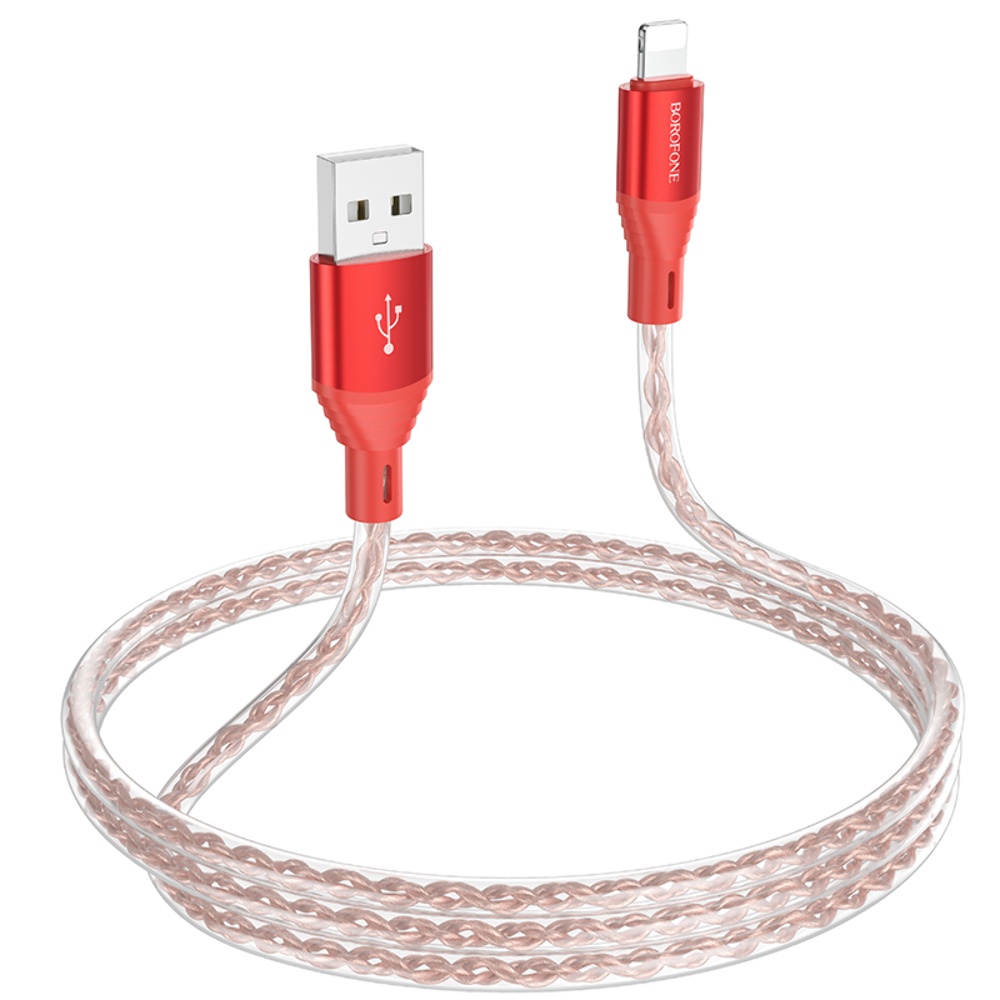 Кабель Borofone BX96 USB to Lightning 1m red