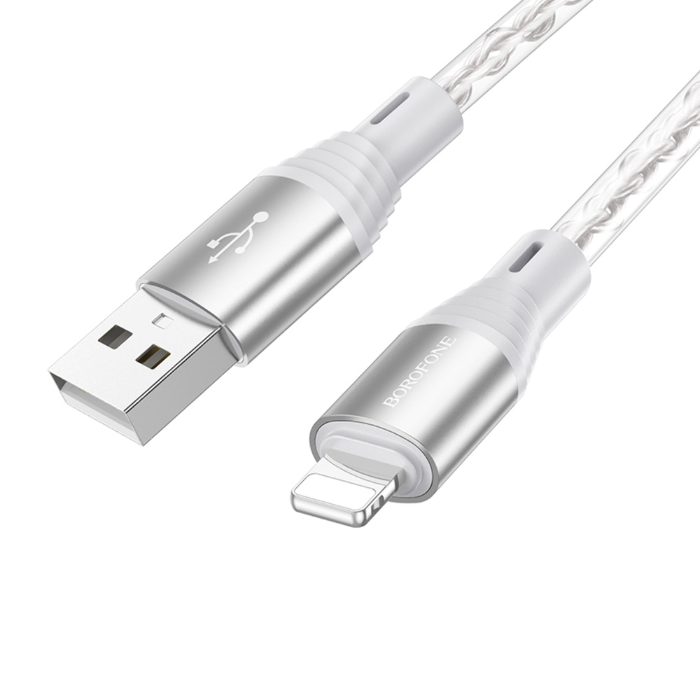 Кабель Borofone BX96 USB to Lightning 1m grey