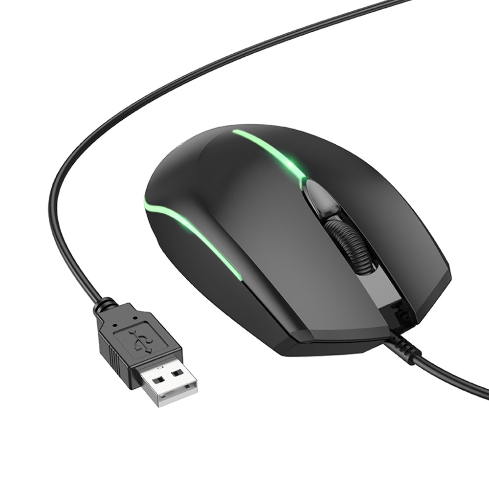 Игровая мышь Borofone BG10 с подсветкой черная