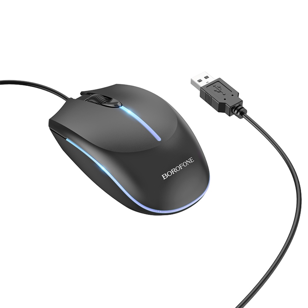 Игровая мышь Borofone BG10 с подсветкой черная
