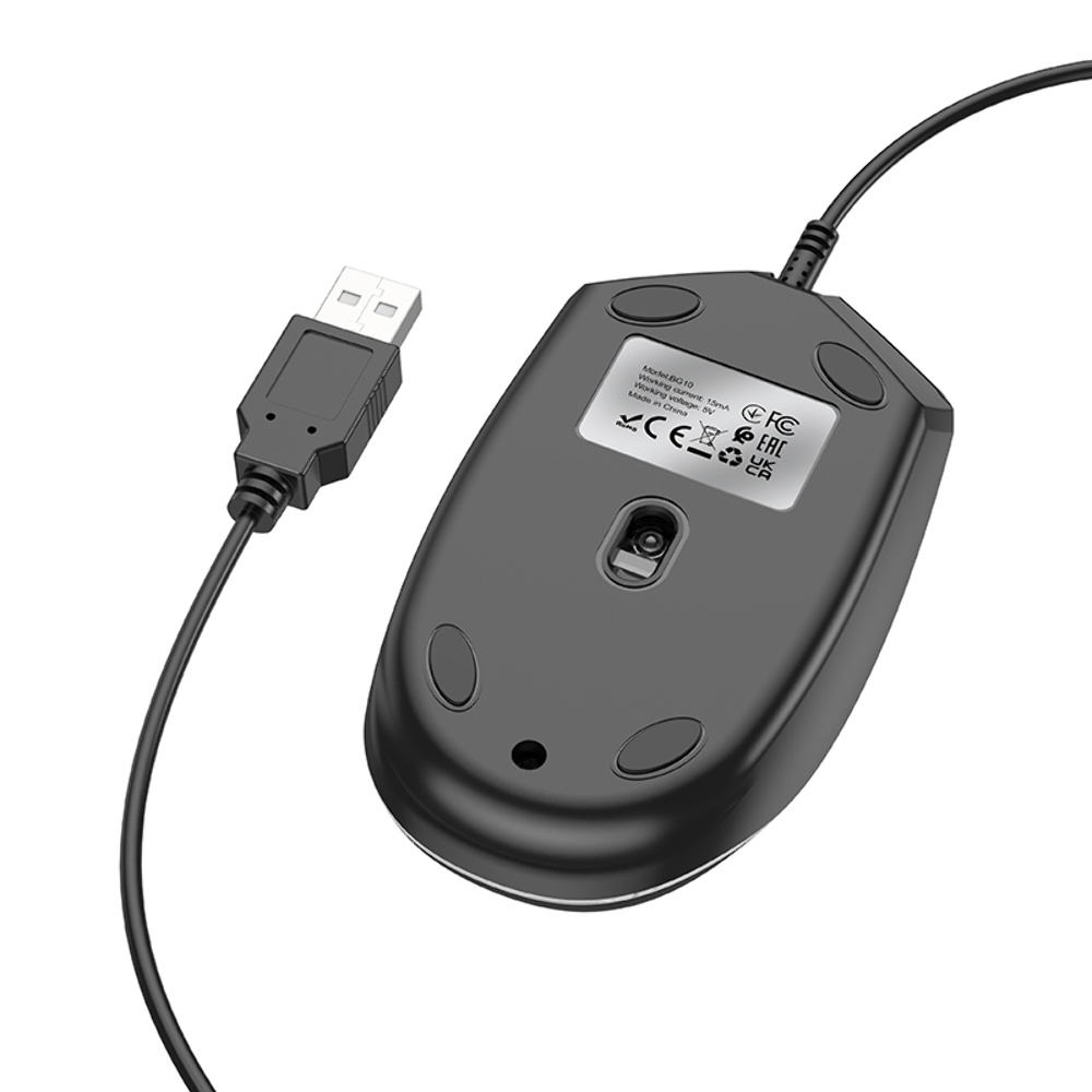Игровая мышь Borofone BG10 с подсветкой черная