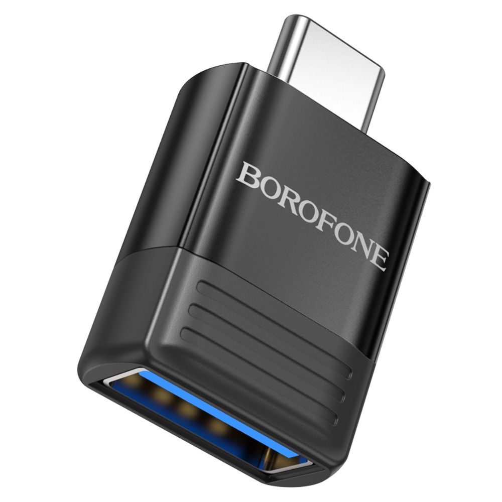 Адаптер переходник Borofone BV18 Type-C to USB 3.0 черный