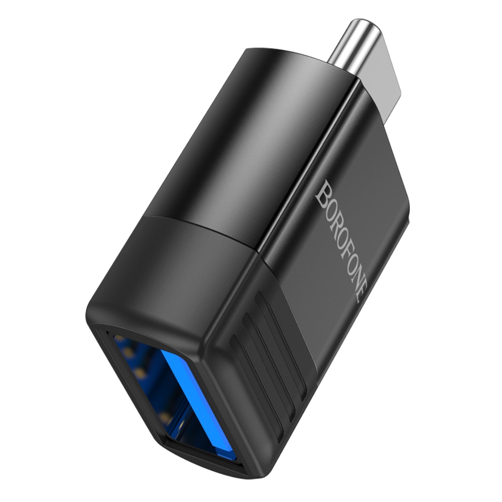 Адаптер переходник Borofone BV18 Type-C to USB 3.0 черный
