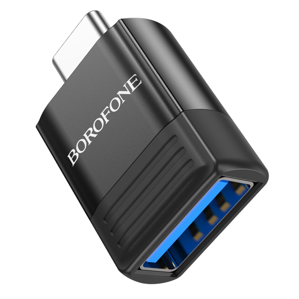 Адаптер переходник Borofone BV18 Type-C to USB 3.0 черный