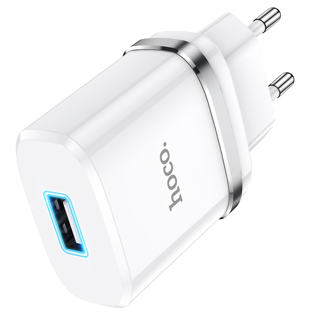 Сетевое зарядное устройство Hoco N1 USB белое