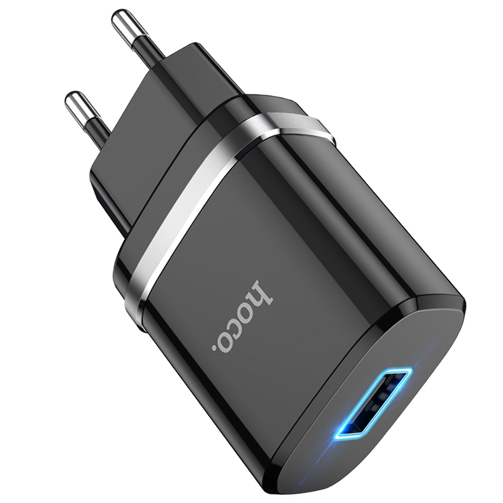 Сетевое зарядное устройство Hoco N1 USB черное