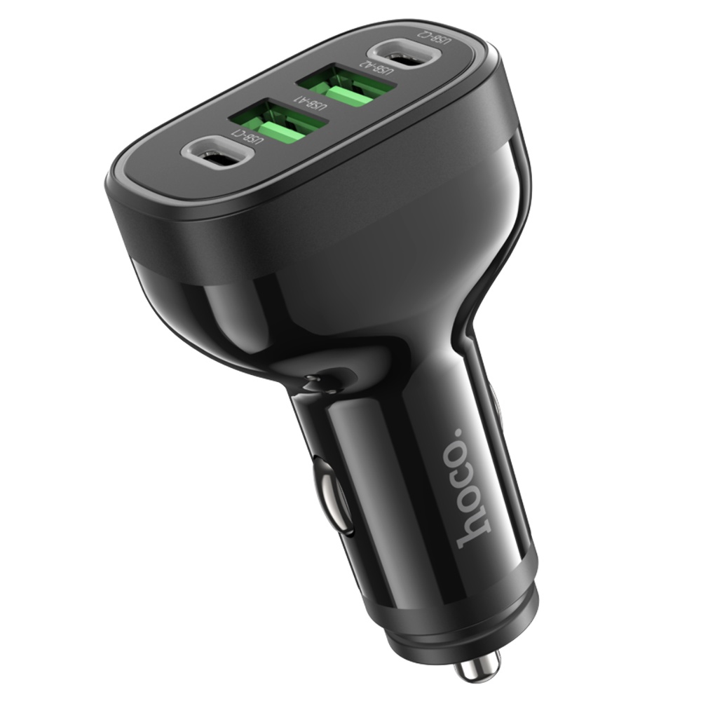 Автомобильное зарядное устройство Hoco NZ11 2USB/ 2Type-C PD 72W черное