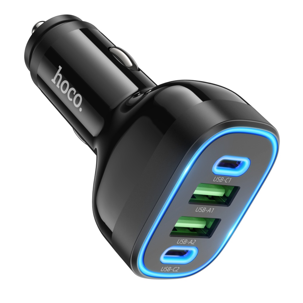 Автомобильное зарядное устройство Hoco NZ11 2USB/ 2Type-C PD 72W черное