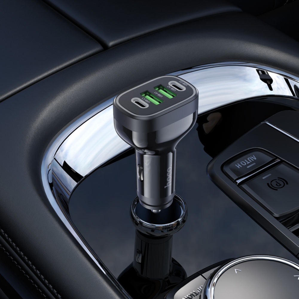 Автомобильное зарядное устройство Hoco NZ11 2USB/ 2Type-C PD 72W черное