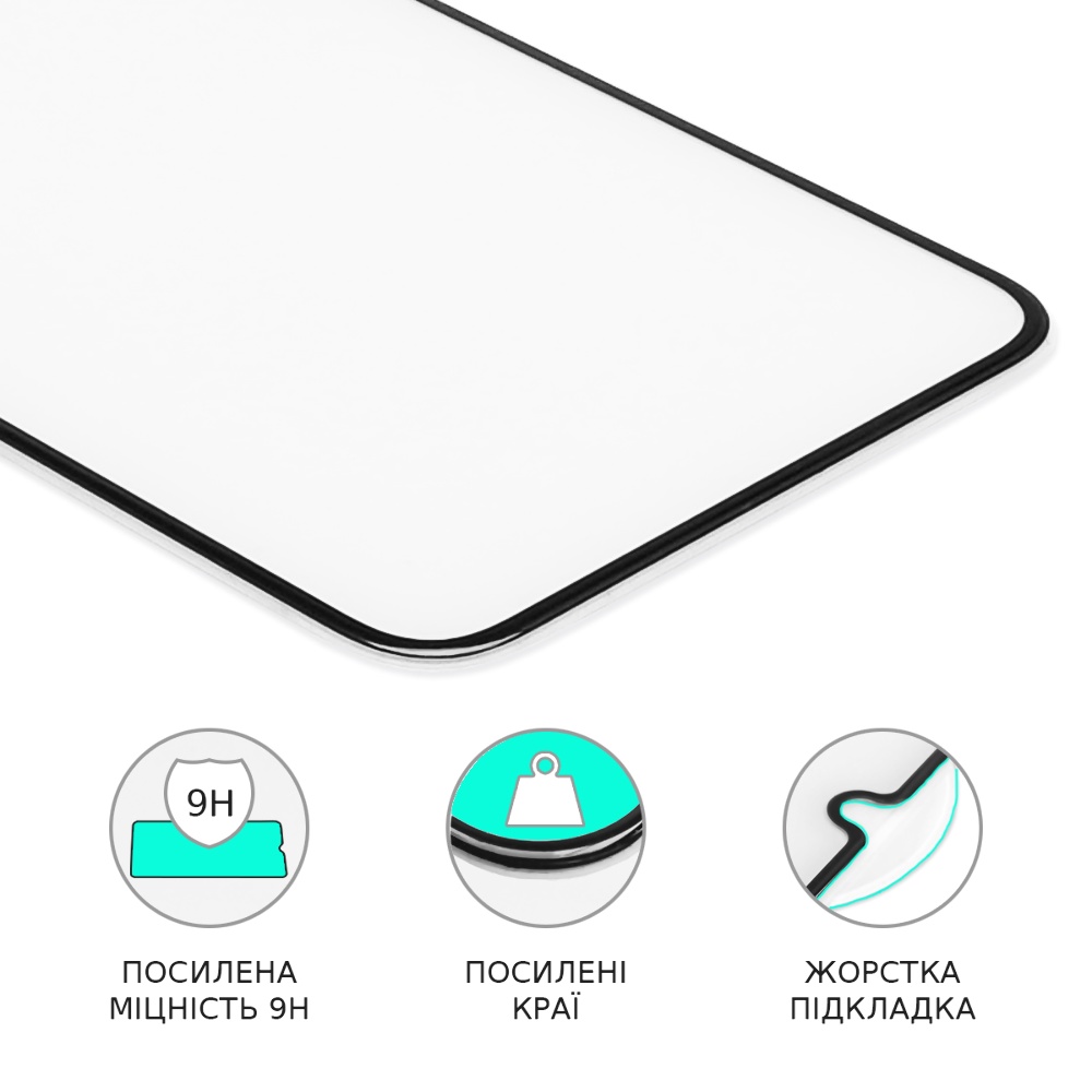 Защитное стекло для Apple iPhone 15 Pro Max (0.3 мм, 4D чёрное) Люкс