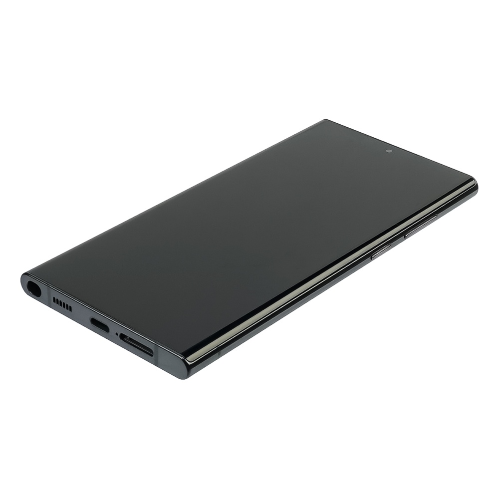 Дисплей для Samsung S908B Galaxy S22 Ultra с чёрным тачскрином и чёрной корпусной рамкой OLED