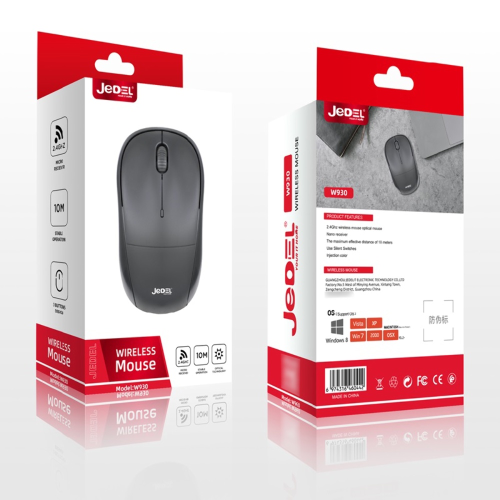 Беспроводная мышь Jedel W930 черная