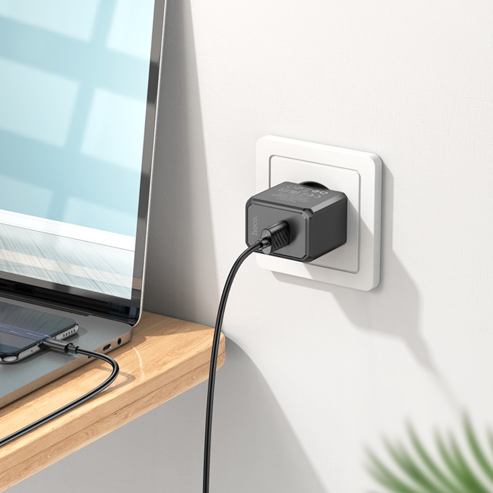 Сетевое зарядное устройство Hoco CS11A USB черное + кабель USB to MicroUSB