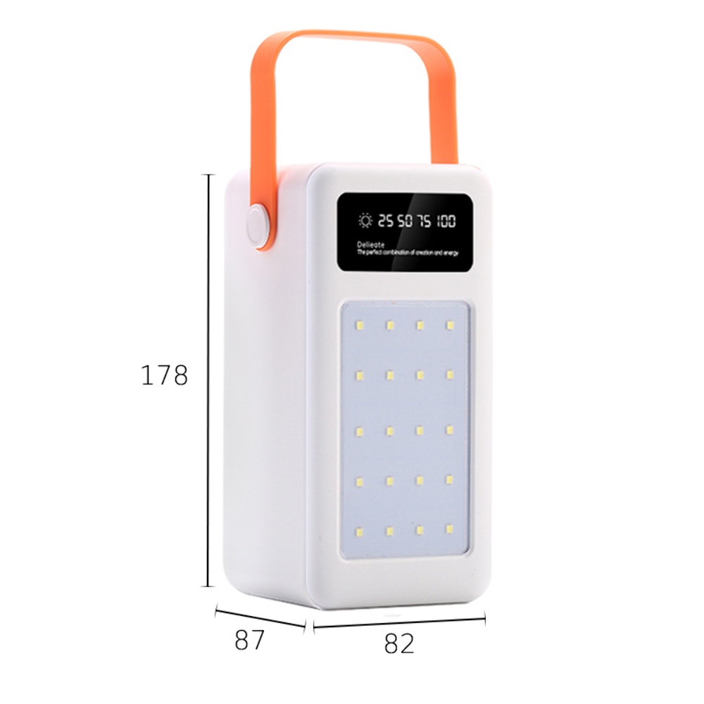 Корпус Multi-powerbank S28, под элементы 18650 до 28 шт, 22.5W, с фонарём, белый
