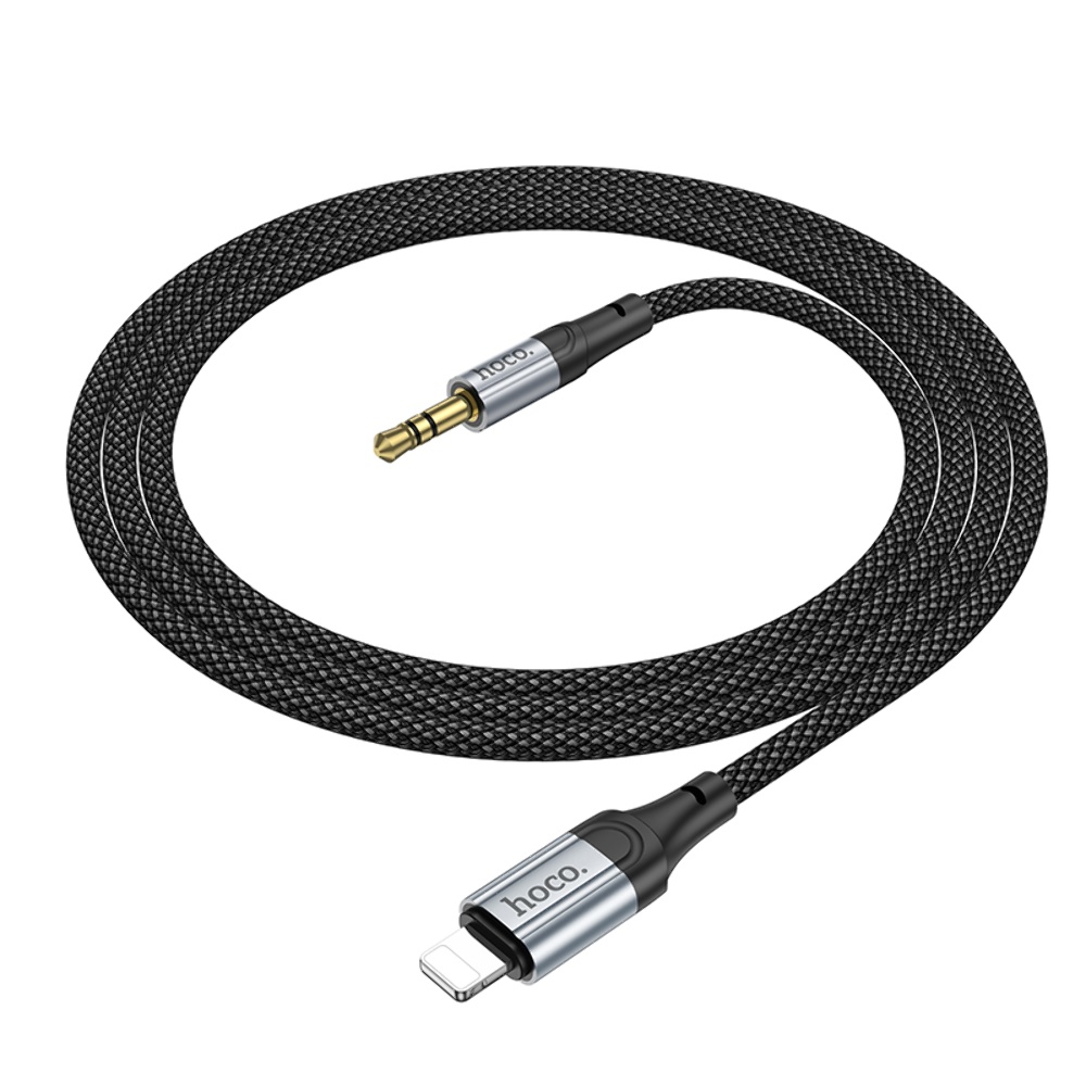 AUX кабель Hoco UPA26 Lightning to Jack 3.5 1m черный